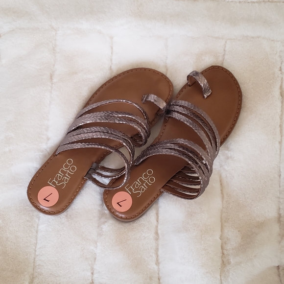 Franco Sarto Metallic Sandals - Picture 2 of 4